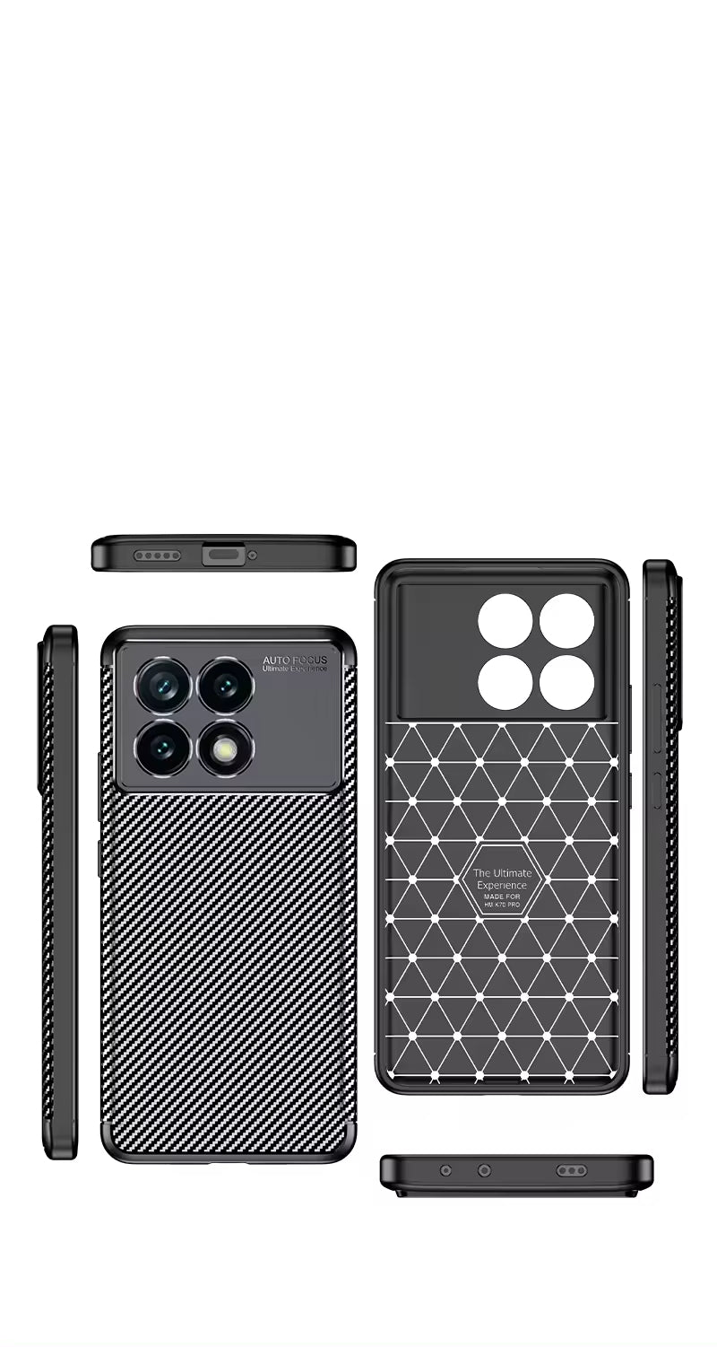 Case fibra de carbono a prueba de golpes para Serie Redmi Note 13